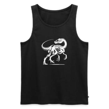 Dinosaures - J’étais cool avant qu’il n’y ait des fossiles - Débardeur bio Premium Homme - noir - Devant - AI Model Male 178 light (178cm)