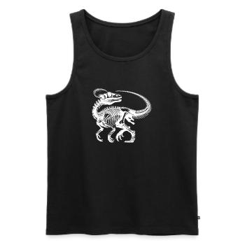 Dino Saurier sein war kein Spaziergang - Männer Premium Bio Tank Top - Schwarz - Vorne - AI Model Male 178 light (178cm)
