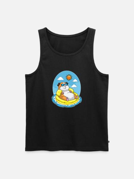 Natation de hamsters dans l’anneau d’été - Débardeur bio Premium Homme - noir