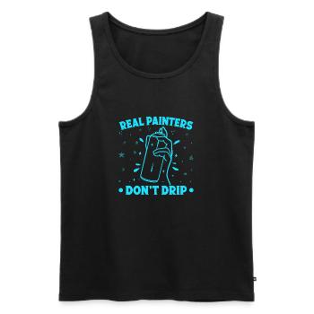 House Painter Dad Unique Gifts - Men's Premium Organic Tank Top - black - Front - AI Model Male 178 light (178cm)