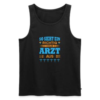 Pflegerin Geschenke Pflege Lustig Krankenpflegerin - Männer Premium Bio Tank Top - Schwarz - Vorne - Michal (187cm)