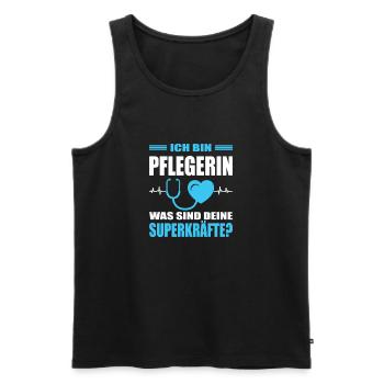 Pflegerin Geschenke Pflege Lustig Krankenpflegerin - Männer Premium Bio Tank Top - Schwarz - Vorne - Michal (187cm)