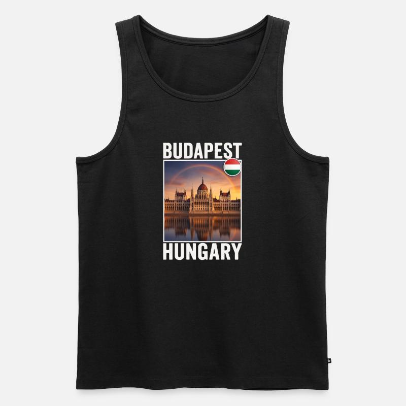 Budapest - Männer Premium Bio Tank Top - Schwarz