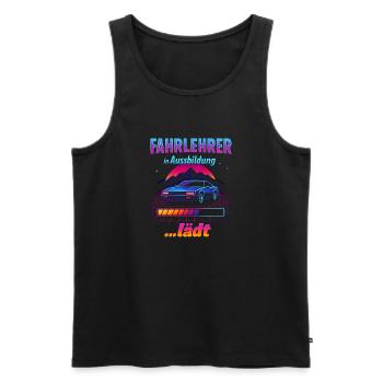 Driving instructor in training Neon - Men's Premium Organic Tank Top - black - Front - AI Model Male 178 light (178cm)