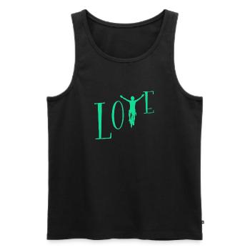 Liebe Radfahren - Männer Premium Bio Tank Top - Schwarz - Vorne - Michal (187cm)