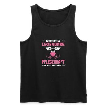 Pflegerin Geschenke Pflege Lustig Krankenpflegerin - Männer Premium Bio Tank Top - Schwarz - Vorne - Michal (187cm)