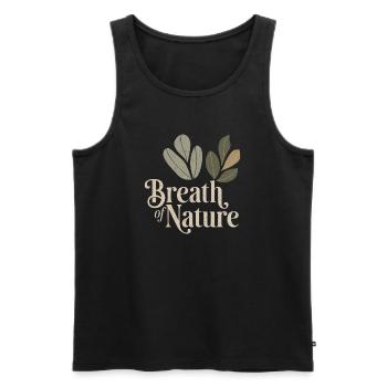 Botanical Vintage - Men's Premium Organic Tank Top - black - Front - AI Model Male 178 light (178cm)