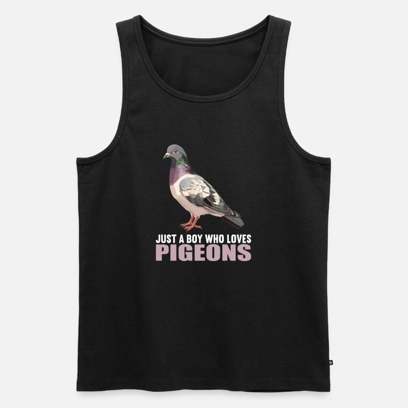 Tauben Taube - Männer Premium Bio Tank Top - Schwarz