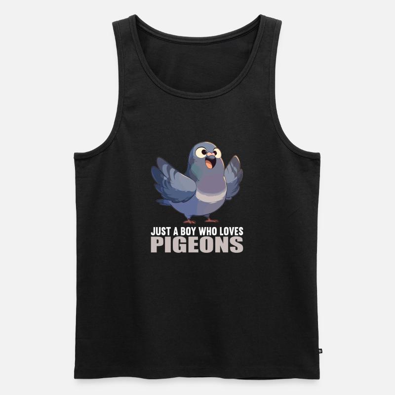 Tauben Taube - Männer Premium Bio Tank Top - Schwarz