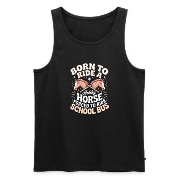 Hobby Horsing Steckenpferd - Männer Premium Bio Tank Top - Schwarz - Vorne - AI Model Male 178 light (178cm)