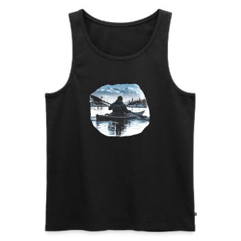 Kayak - Men's Premium Organic Tank Top - black - Front - Michal (187cm)