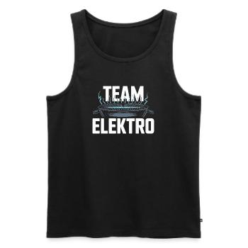 Team Elektro Grillen Strom Outdoor Spaß - Männer Premium Bio Tank Top - Schwarz - Vorne - AI Model Male 178 light (178cm)