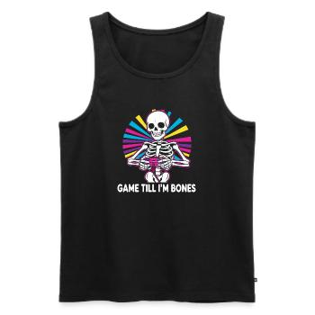 Game Till Bones Skeleton Controller - Männer Premium Bio Tank Top - Schwarz - Vorne - AI Model Male 178 light (178cm)