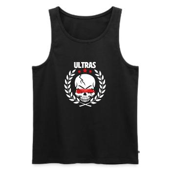 Ultras_Fussballfans - Débardeur bio Premium Homme - noir - Devant - Michal (187cm)