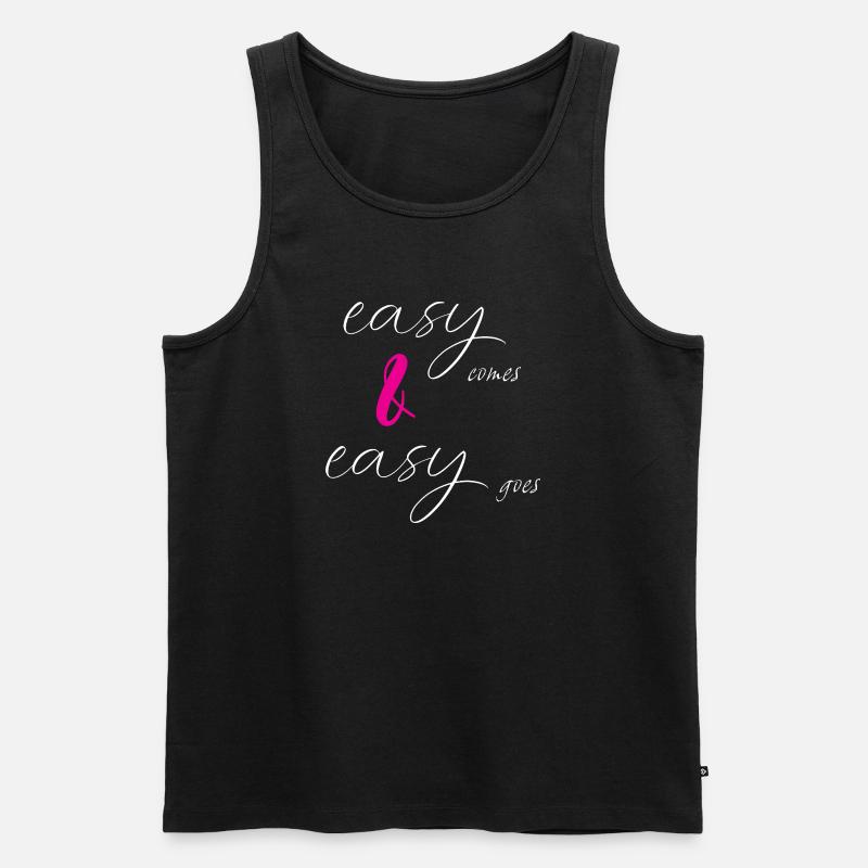 easy comes & easy goes - Männer Premium Bio Tank Top - Schwarz