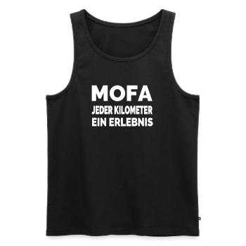 Mofa - Männer Premium Bio Tank Top - Schwarz - Vorne - Michal (187cm)