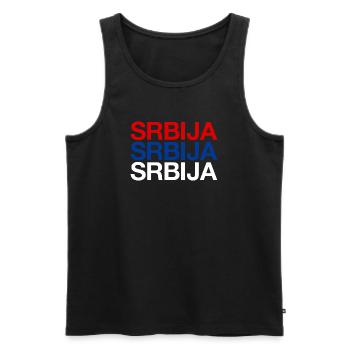 Serbia Serbien  - Männer Premium Bio Tank Top - Schwarz - Vorne - Michal (187cm)