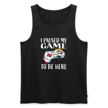 I paused my game game controller - Men's Premium Organic Tank Top - black - Front - Michal (187cm)