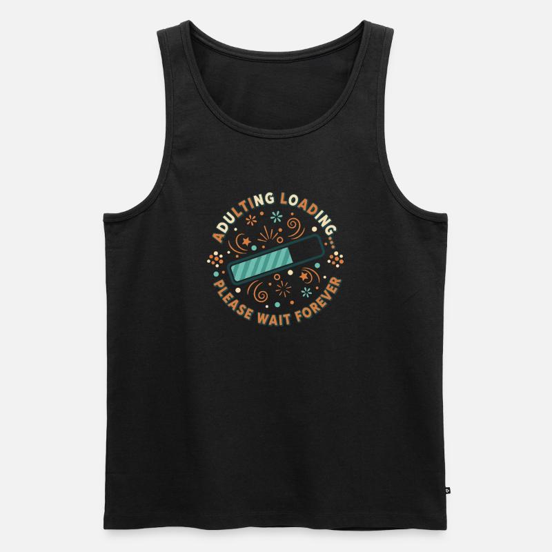 Adulting Loading Party - Männer Premium Bio Tank Top - Schwarz