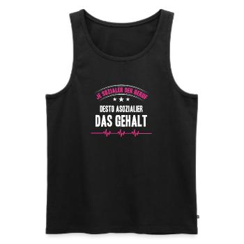 Nurse Gifts Nursing Funny Nurse - Men's Premium Organic Tank Top - black - Front - AI Model Male 178 light (178cm)