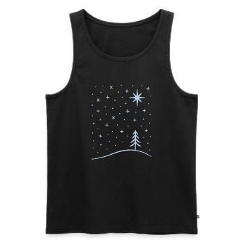 polar tree snowflakes - Männer Premium Bio Tank Top - Schwarz - Vorne - AI Model Male 178 light (178cm)