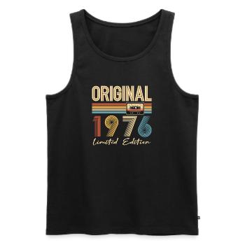 50e anniversaire 50e anniversaire Original 1976 - Débardeur bio Premium Homme - noir - Devant - Michal (187cm)