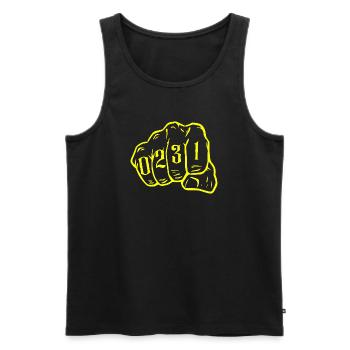 Dortmund City Map 0231 Ruhrpott Ruhrgebiet - Men's Premium Organic Tank Top - black - Front - AI Model Male 178 light (178cm)