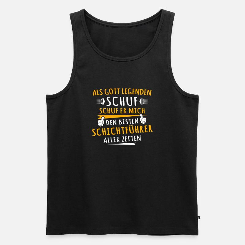 Schichtführer - Männer Premium Bio Tank Top - Schwarz