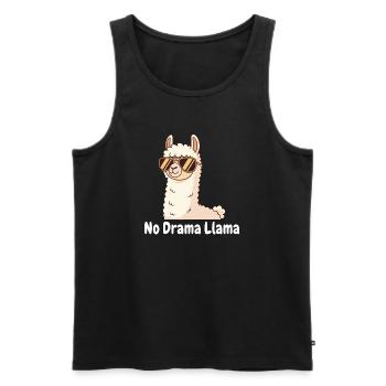 No Drama Llama Sonnenbrille - Männer Premium Bio Tank Top - Schwarz - Vorne - Michal (187cm)