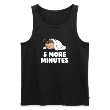 5 more minutes sleep hedgehog - Men's Premium Organic Tank Top - black - Front - AI Model Male 178 light (178cm)