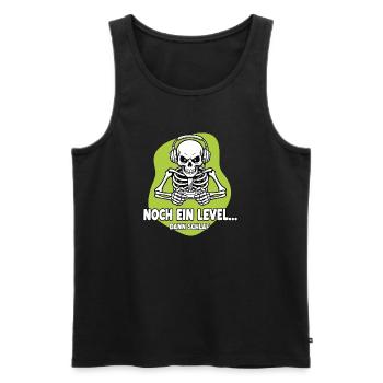 Gamer Skelett Noch Ein Level - Männer Premium Bio Tank Top - Schwarz - Vorne - AI Model Male 178 light (178cm)