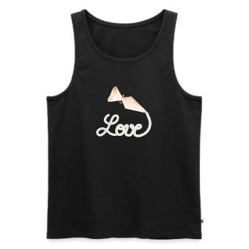 Piping bag writes "Love" – sweet decoration motif - Men's Premium Organic Tank Top - black - Front - Michal (187cm)