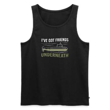 7. Juli Uboot Submarine Veteran Marine USA - Männer Premium Bio Tank Top - Schwarz - Vorne - AI Model Male 178 light (178cm)