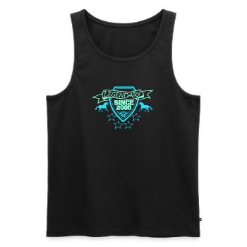 Horse 2005 - Men's Premium Organic Tank Top - black - Front - AI Model Male 178 light (178cm)