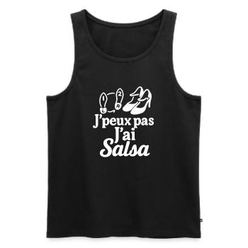 J’peux pas j’ai Salsa - Débardeur bio Premium Homme - noir - Devant - Michal (187cm)