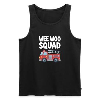 Wee Woo Squad Fire Truck Car Fun - Men's Premium Organic Tank Top - black - Front - AI Model Male 178 light (178cm)