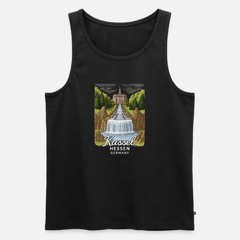 Kassel - Männer Premium Bio Tank Top - Schwarz