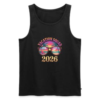Vacation Squad 2026 Holiday - Men's Premium Organic Tank Top - black - Front - AI Model Male 178 light (178cm)