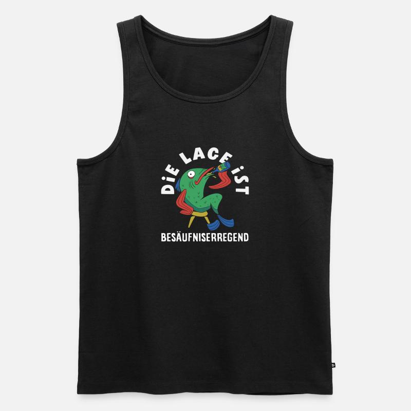 Die Lage ist besäufniserregend Fisch - Männer Premium Bio Tank Top - Schwarz