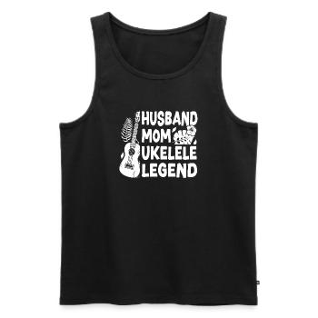 Hawaiian Ukulele Uke Wife Mom - Männer Premium Bio Tank Top - Schwarz - Vorne - Michal (187cm)