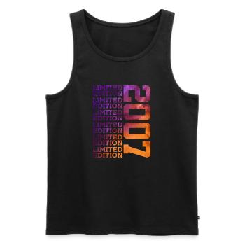 19 YEARS LIMITED EDITION 2007 19TH BIRTHDAY - Men's Premium Organic Tank Top - black - Front - Michal (187cm)