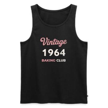 Vintage 1964 – Baking Club Retro Birth Year - Men's Premium Organic Tank Top - black - Front - AI Model Male 178 light (178cm)