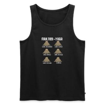 Sloth Yoga Routine Sports Gift - Men's Premium Organic Tank Top - black - Front - AI Model Male 178 light (178cm)