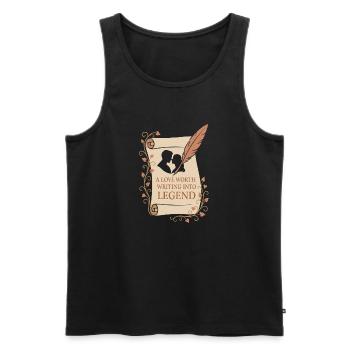 Ancient Love Mythology Romance Vintage - Men's Premium Organic Tank Top - black - Front - AI Model Male 178 light (178cm)