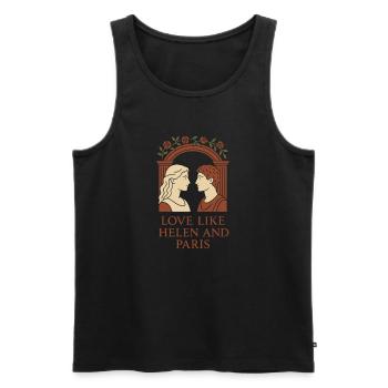 Ancient Love Mythology Romance Vintage - Men's Premium Organic Tank Top - black - Front - AI Model Male 178 light (178cm)