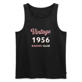 Vintage 1956 – Baking Club Retro Geburtsjahr - Männer Premium Bio Tank Top - Schwarz - Vorne - Michal (187cm)