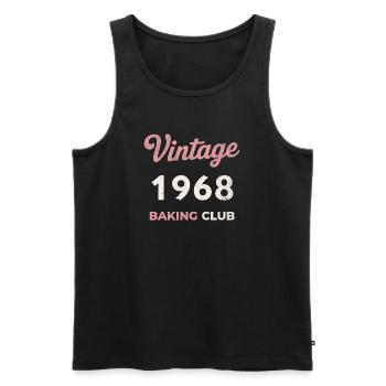 Vintage 1968 – Baking Club Retro Birth Year - Men's Premium Organic Tank Top - black - Front - AI Model Male 178 light (178cm)