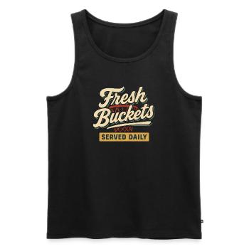 Basketball Spruch Humor Basketballer Geschenkidee - Männer Premium Bio Tank Top - Schwarz - Vorne - Michal (187cm)