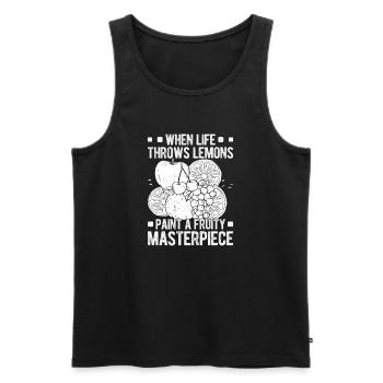Funny Art Painter Paint Fruity Masterpiece Drawing - Männer Premium Bio Tank Top - Schwarz - Vorne - Michal (187cm)