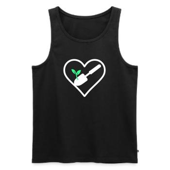 Herzgartenbau – Naturliebhaber-Design - Männer Premium Bio Tank Top - Schwarz - Vorne - AI Model Male 178 light (178cm)